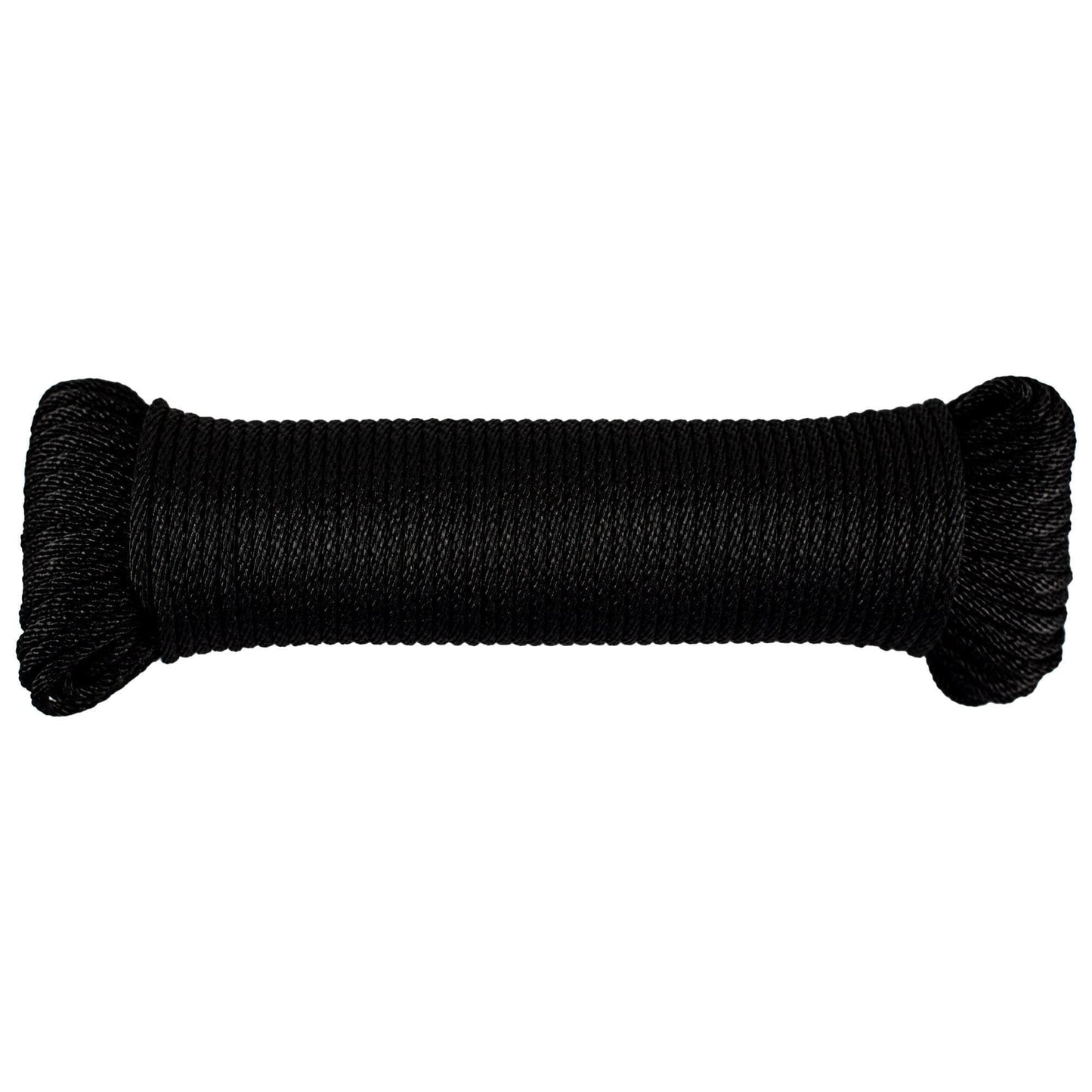 (#4) 1/8 in / 100 ft / Black SK-SBP-18x100-Black RopeHub Solid Braid Rope