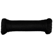 (#4) 1/8 in / 100 ft / Black SK-SBP-18x100-Black RopeHub Solid Braid Rope