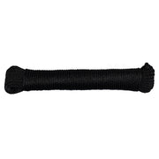 (#4) 1/8 in / 50 ft / Black SK-SBN-18x50-Black RopeHub Solid Braid Rope