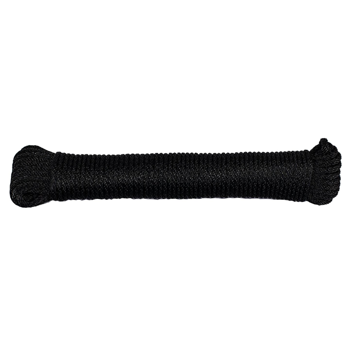 (#4) 1/8 in / 50 ft / Black SK-SBP-18x50-Black RopeHub Solid Braid Rope