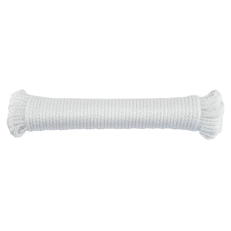(#4) 1/8 in / 50 ft / White SK-SBP-18x50-White RopeHub Solid Braid Rope