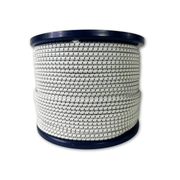 White with Black Tracer / 1ft / 1/8 inch DuraStretch shock cord