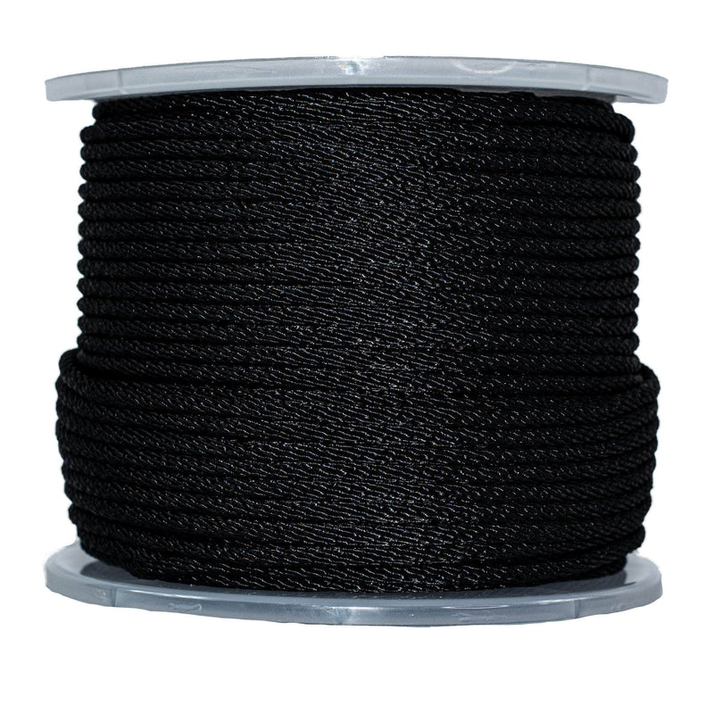 (#5) 5/32 in / 250 ft / Black SK-SBP-532x250-Black RopeHub Solid Braid Rope
