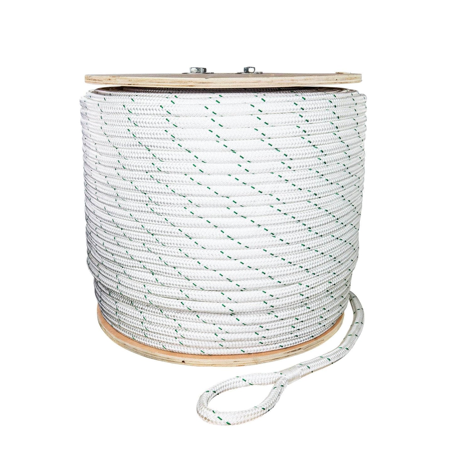 5/8 in / 1200 ft / White (May or May Not Include Green Tracer) SK-DBPR-58x1200 RopeHub Double Braid Rope