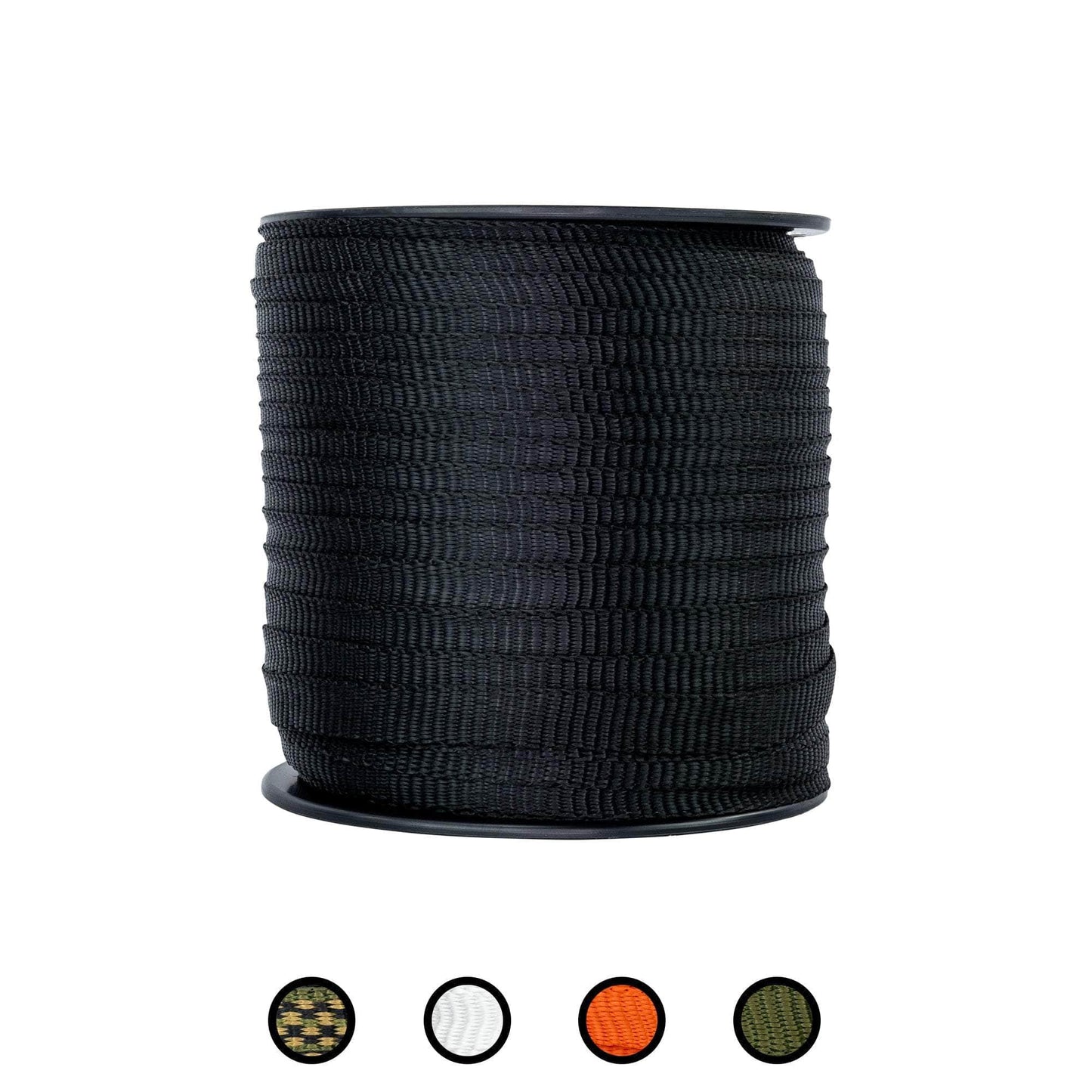 5/8 in / 500 ft / Black SK-Flat-58x500-Black RopeHub Webbing