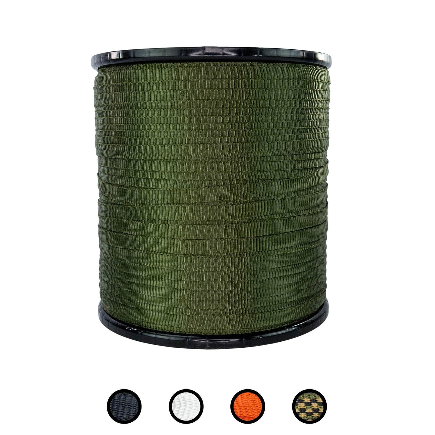 5/8 in / 500 ft / Olive Green SK-Flat-58x500-Olive RopeHub Webbing