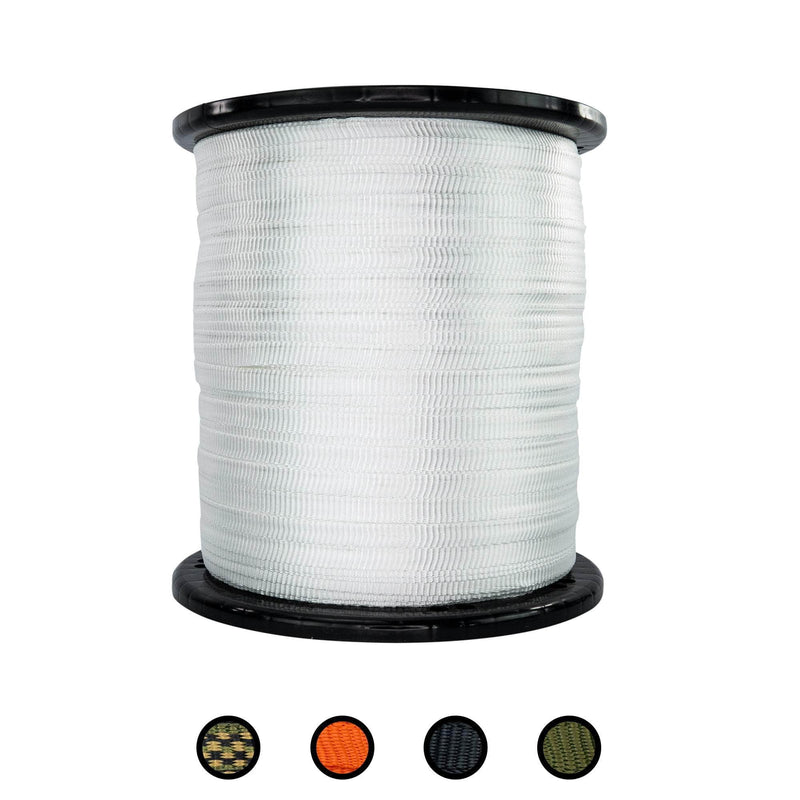 5/8 in / 500 ft / White SK-Flat-58x500-White RopeHub Webbing