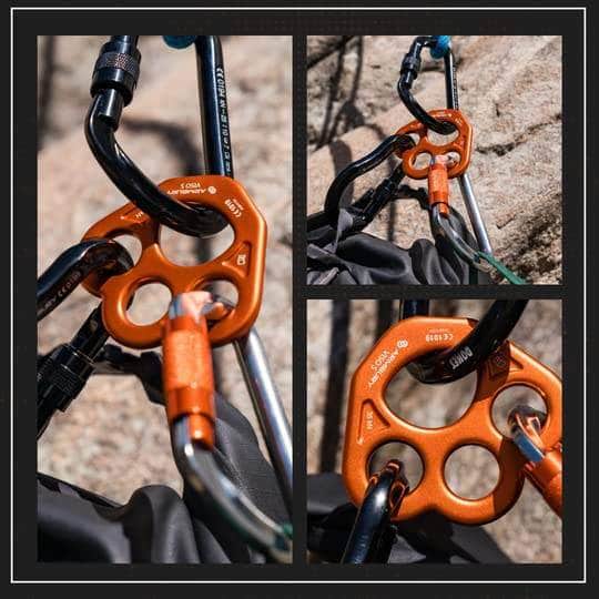 82mm x 88mm / Orange ARM-Rig-SPlate-Orange RopeHub Climbing Gear