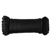 (#6) 3/16 in / 50 ft / Black SK-SBP-316x50-Black RopeHub Solid Braid Rope