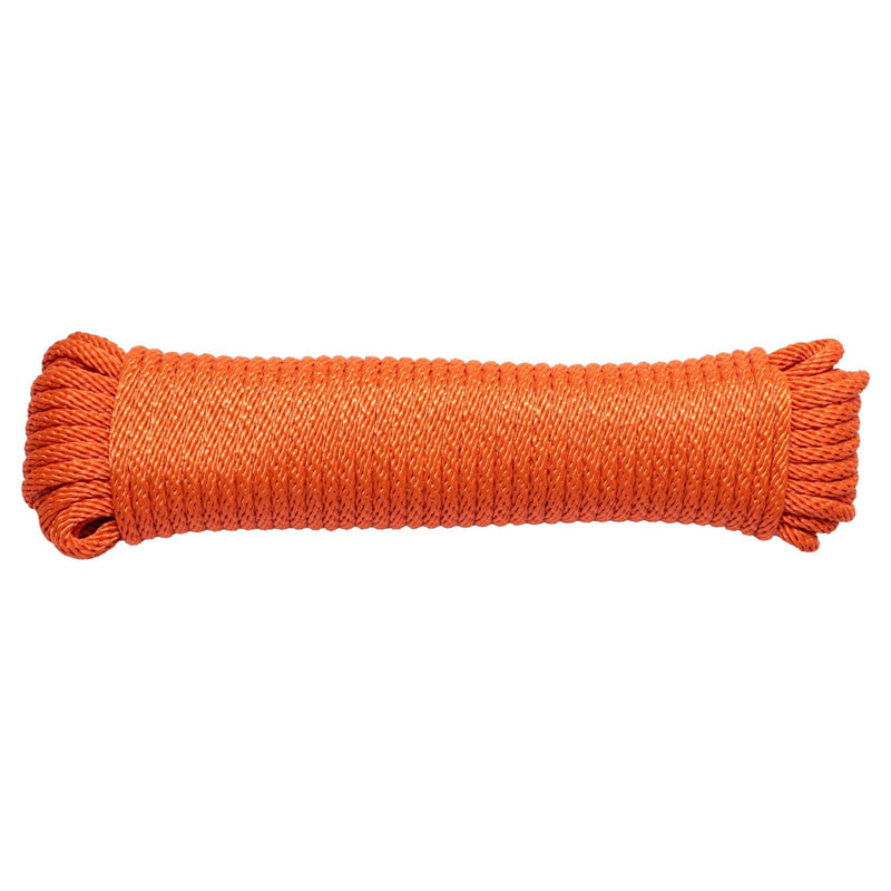 (#6) 3/16 in / 50 ft / Orange SK-SBN-316x50-Orange RopeHub Solid Braid Rope