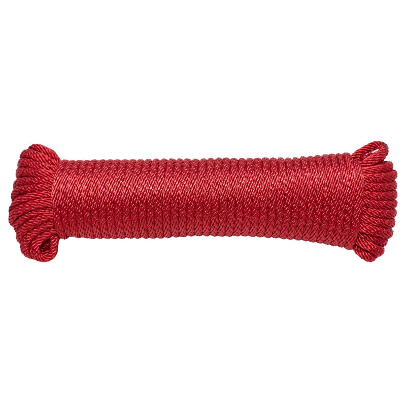(#6) 3/16 in / 50 ft / Red SK-SBN-316x50-Red RopeHub Solid Braid Rope