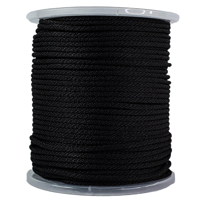 (#6) 3/16 in / 500 ft / Black SK-SBP-316x500-Black RopeHub Solid Braid Rope