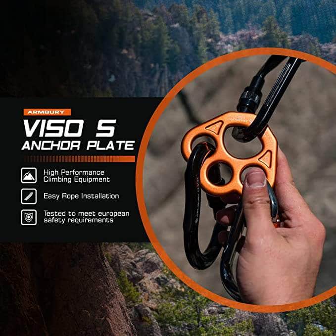 82mm x 88mm / Orange ARM-Rig-SPlate-Orange RopeHub Climbing Gear