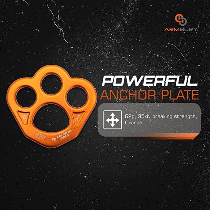 82mm x 88mm / Orange ARM-Rig-SPlate-Orange RopeHub Climbing Gear
