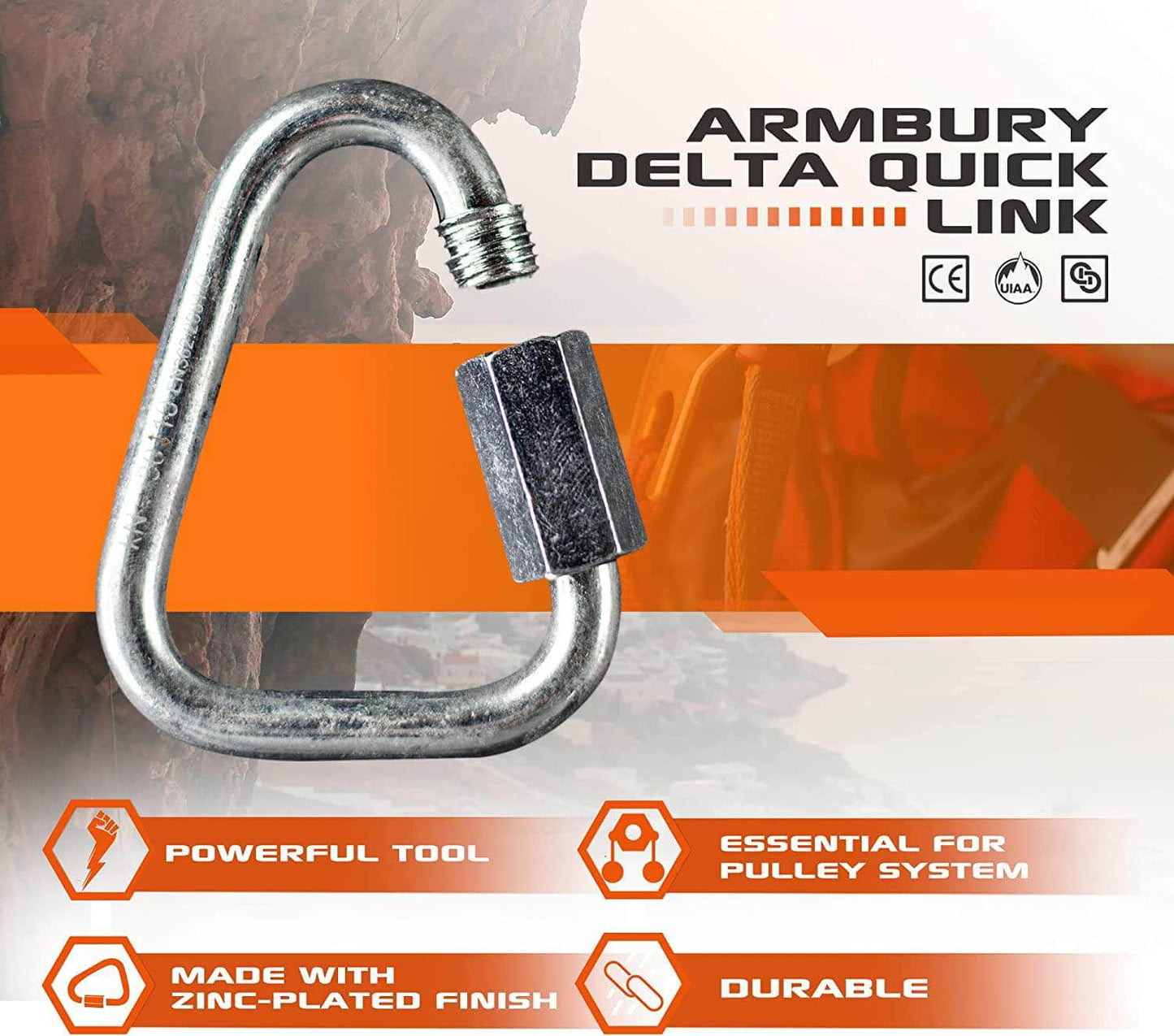 10mm / Silver / Delta ARM-QLSD-10mm RopeHub Climbing Gear