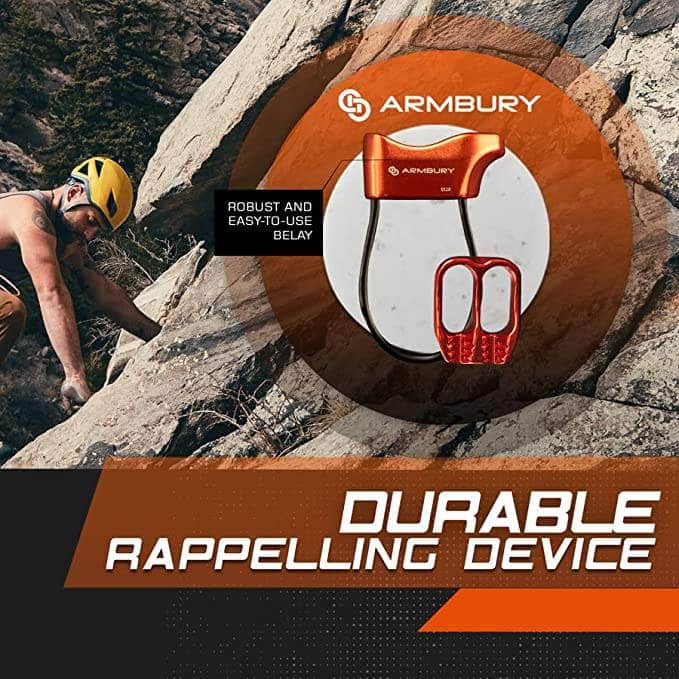 8mm-11mm / Orange ARM-Belay-Tuber-Orange RopeHub Climbing Gear