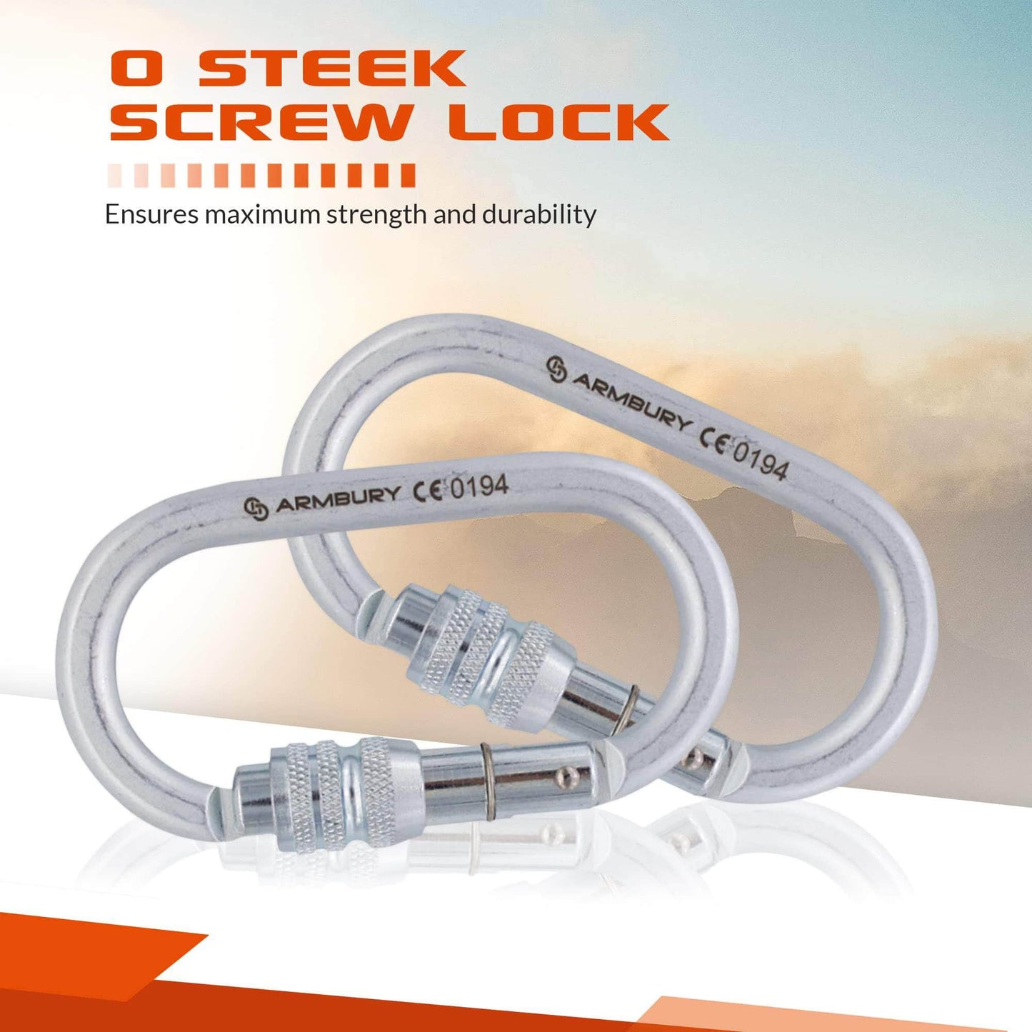 109mm x 58mm / Silver / O Screw ARM-OSteel-Screw RopeHub Climbing Gear