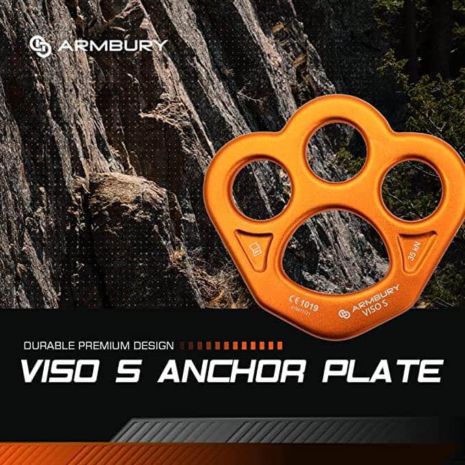 82mm x 88mm / Orange ARM-Rig-SPlate-Orange RopeHub Climbing Gear