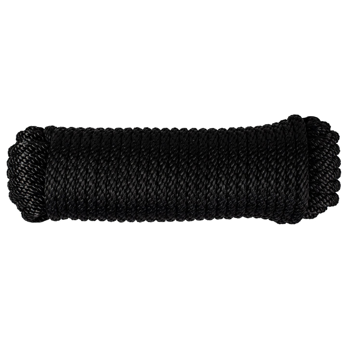 (#8) 1/4 in / 50 ft / Black SK-SBP-14x50-Black RopeHub Solid Braid Rope