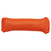 (#8) 1/4 in / 50 ft / Orange SK-SBN-14x50-Orange RopeHub Solid Braid Rope