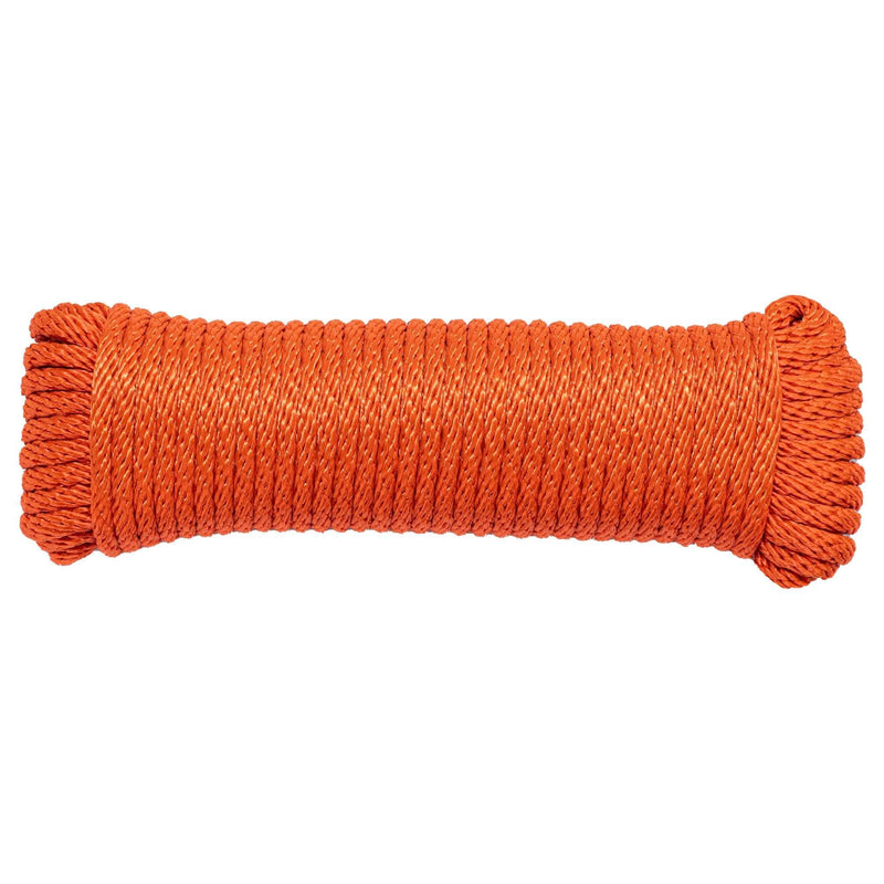 (#8) 1/4 in / 50 ft / Orange SK-SBN-14x50-Orange RopeHub Solid Braid Rope