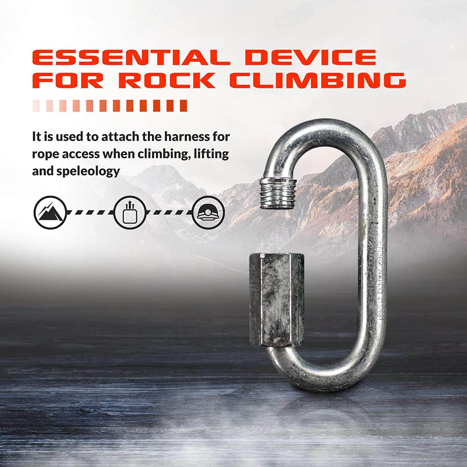 10mm / Silver / Oval 10mm ARM-QLSO-10mm RopeHub Climbing Gear