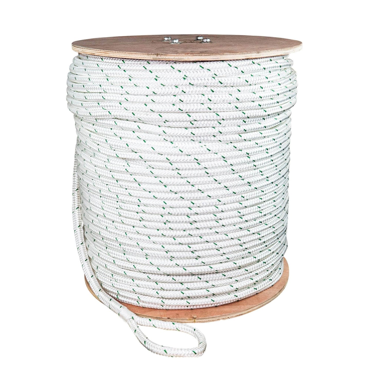 9/16 in / 1200 ft / White (May or May Not Include Green Tracer) SK-DBPR-916x1200 RopeHub Double Braid Rope