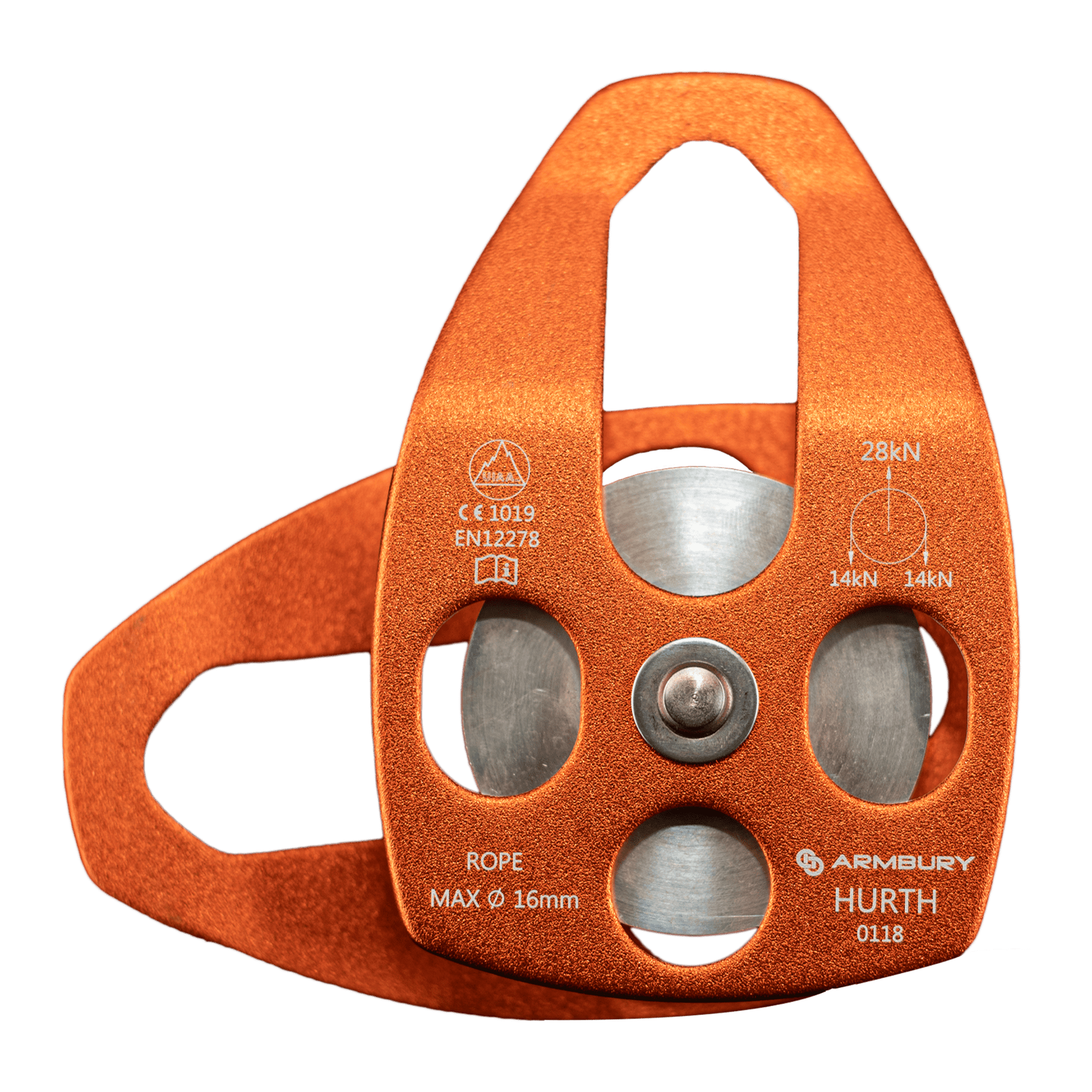 82mm x 127mm / Orange ARM-Pull-HurthMobileSingle-Orange RopeHub Climbing Gear