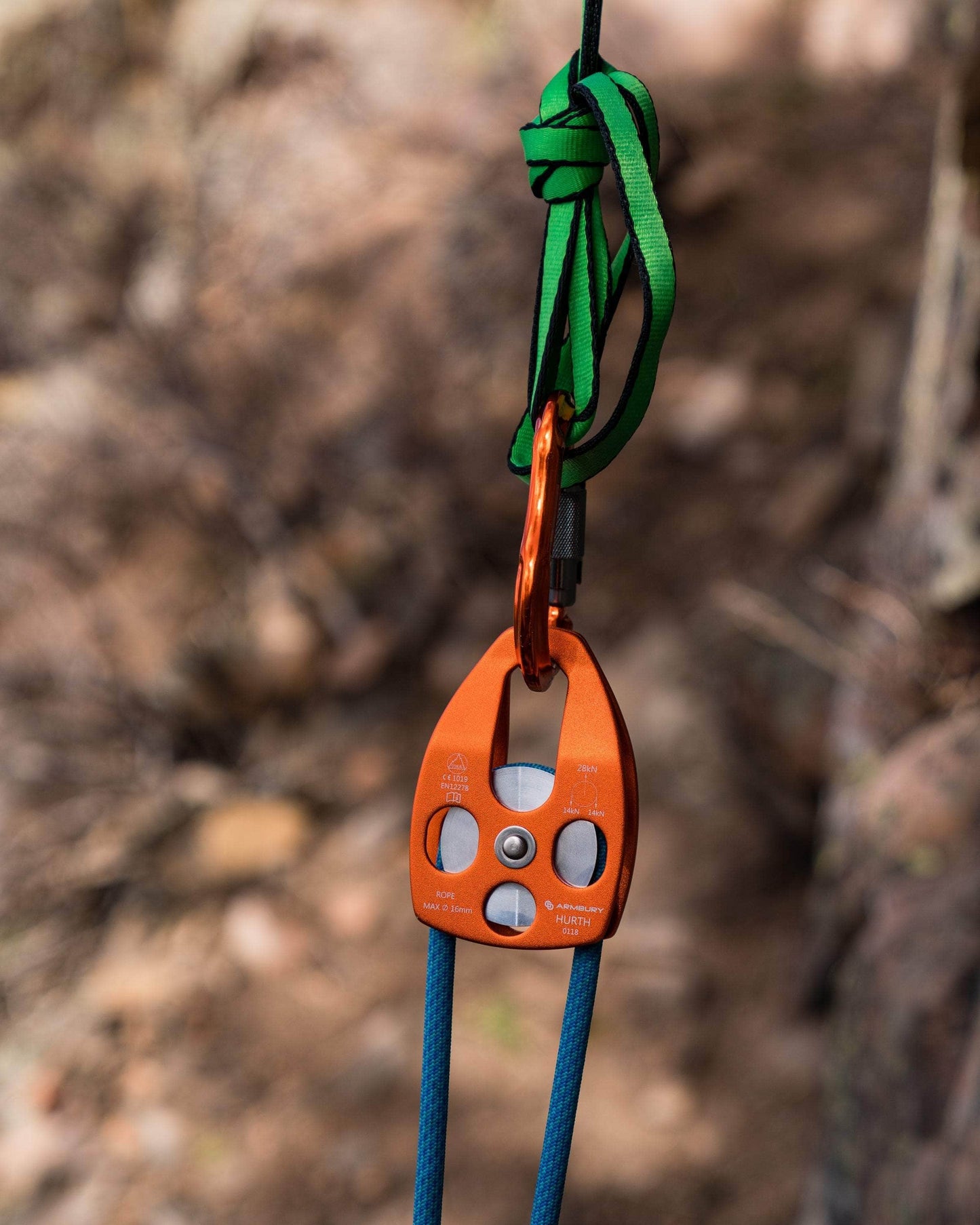 82mm x 127mm / Orange ARM-Pull-HurthMobileSingle-Orange RopeHub Climbing Gear
