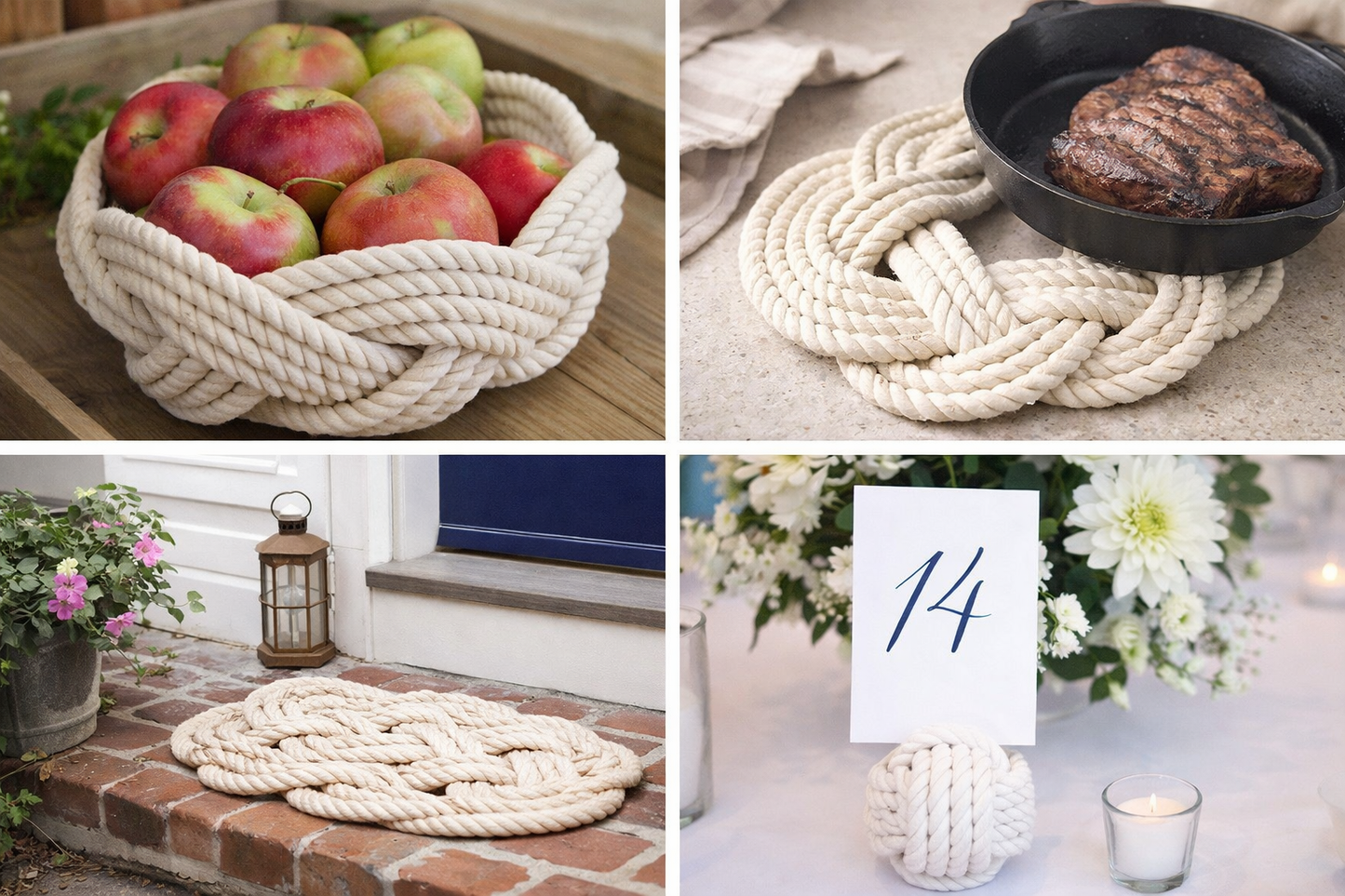 RopeHub 100% Cotton Twisted Rope Natural - Versatile - Made in North America