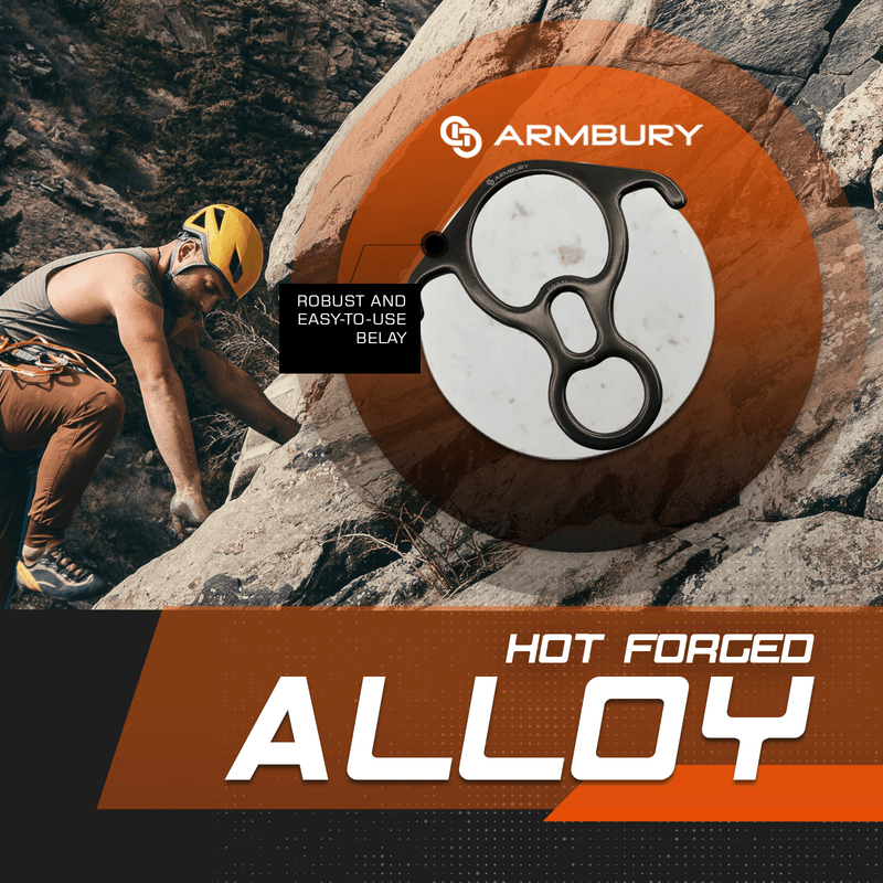 ARM-Belay-Figure8-Gray RopeHub Climbing Gear