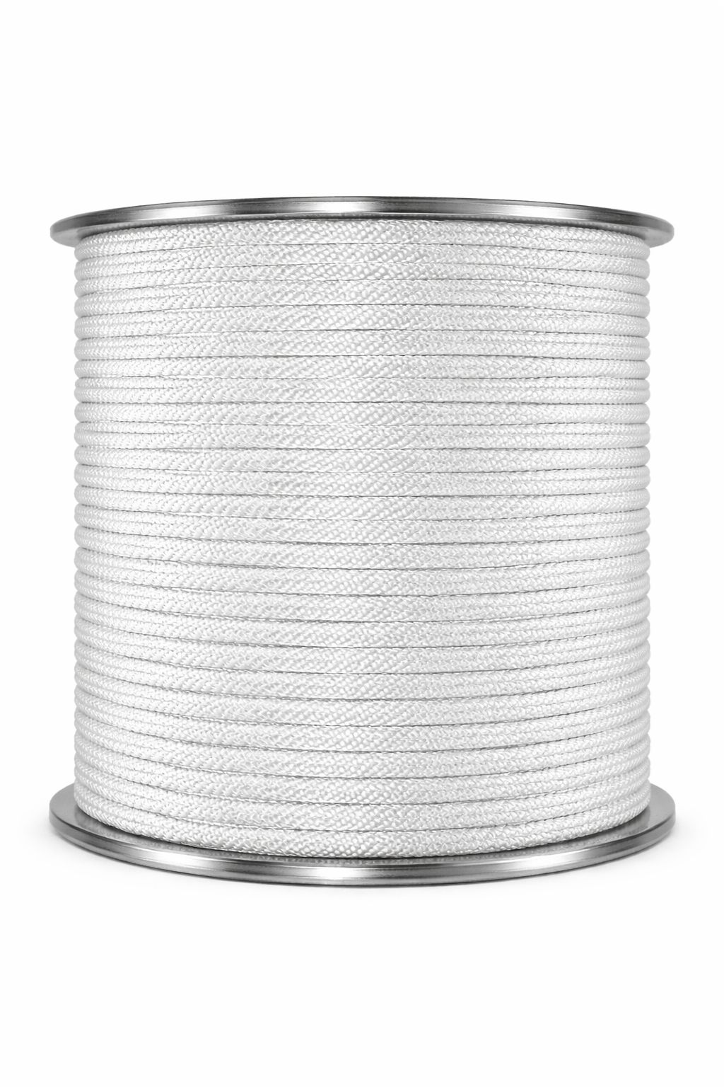 Solid Braid High-Performance Polyester Rope (White) — Flagpole Halyard / Marine Rigging Line (40–1000 ft)