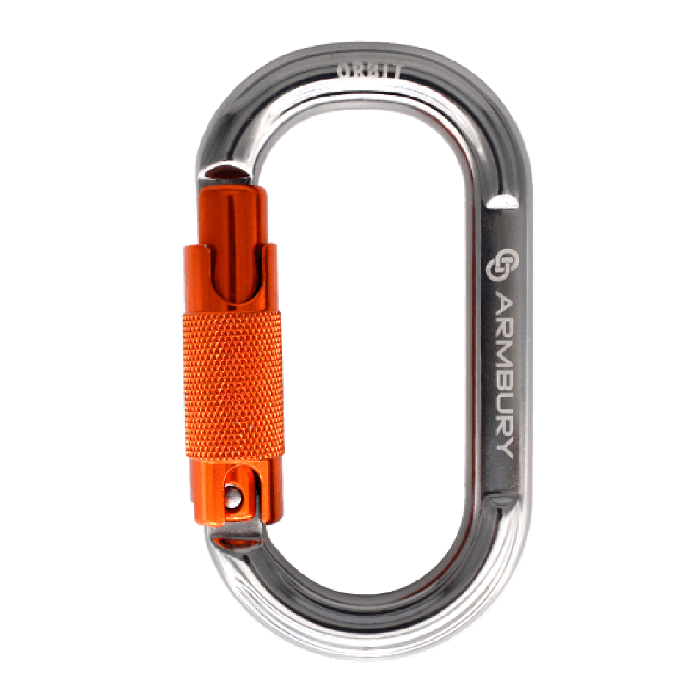 111mm x 62mm / Orange Gray / Orbit Triple ARM-Orbit-TripleLock ARMBURY Climbing Gear