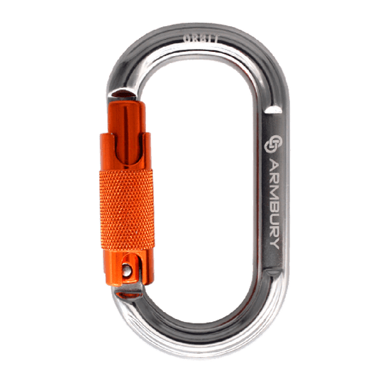 111mm x 62mm / Orange Gray / Orbit Triple ARM-Orbit-TripleLock ARMBURY Climbing Gear