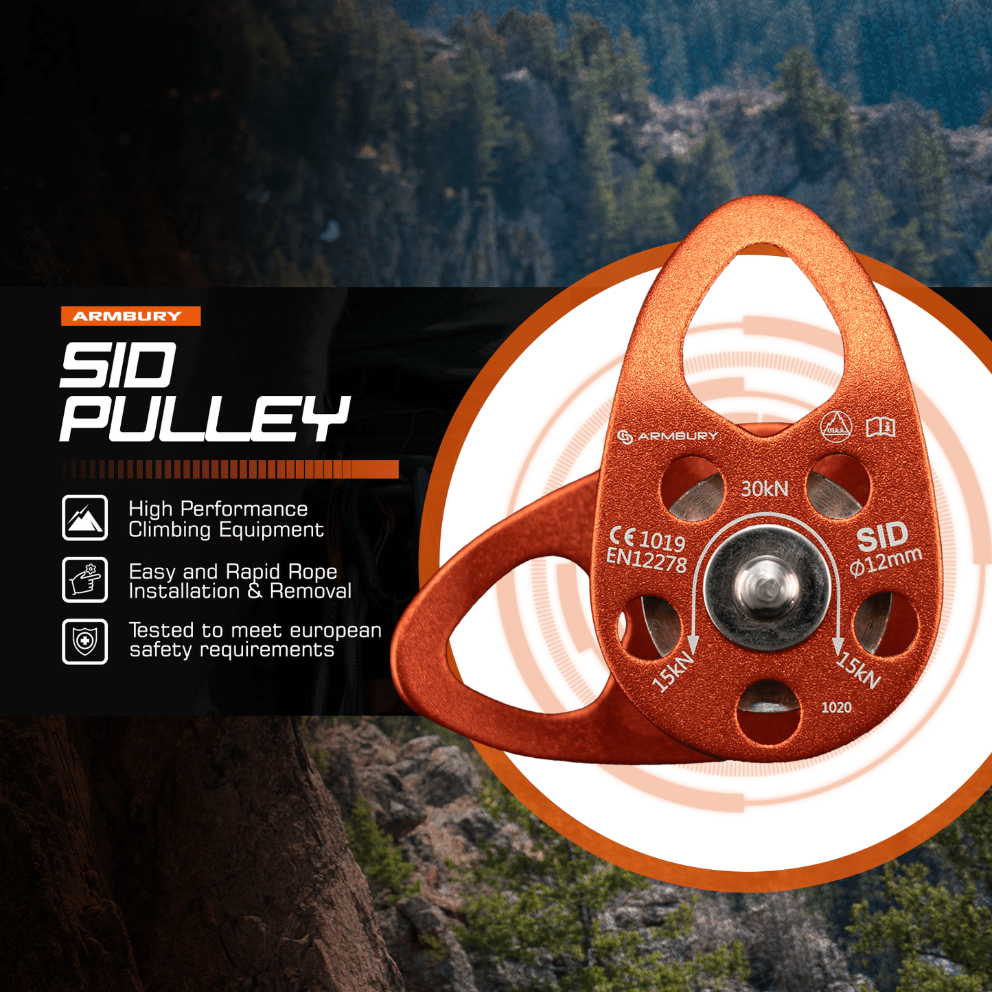 44mm x 76mm / Orange ARM-Pull-SidMobileSingle-Orange RopeHub Climbing Gear