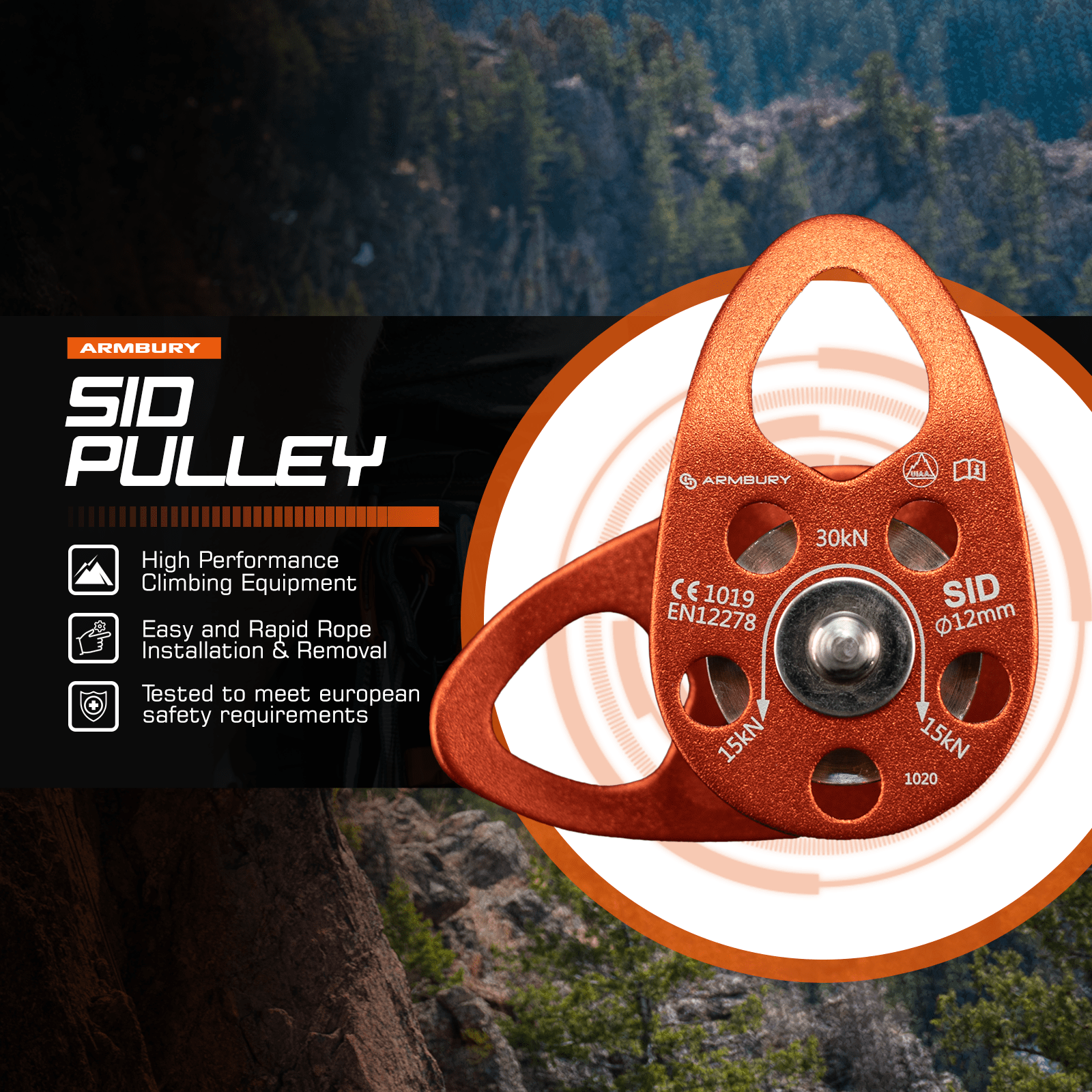 44mm x 76mm / Orange ARM-Pull-SidMobileSingle-Orange RopeHub Climbing Gear
