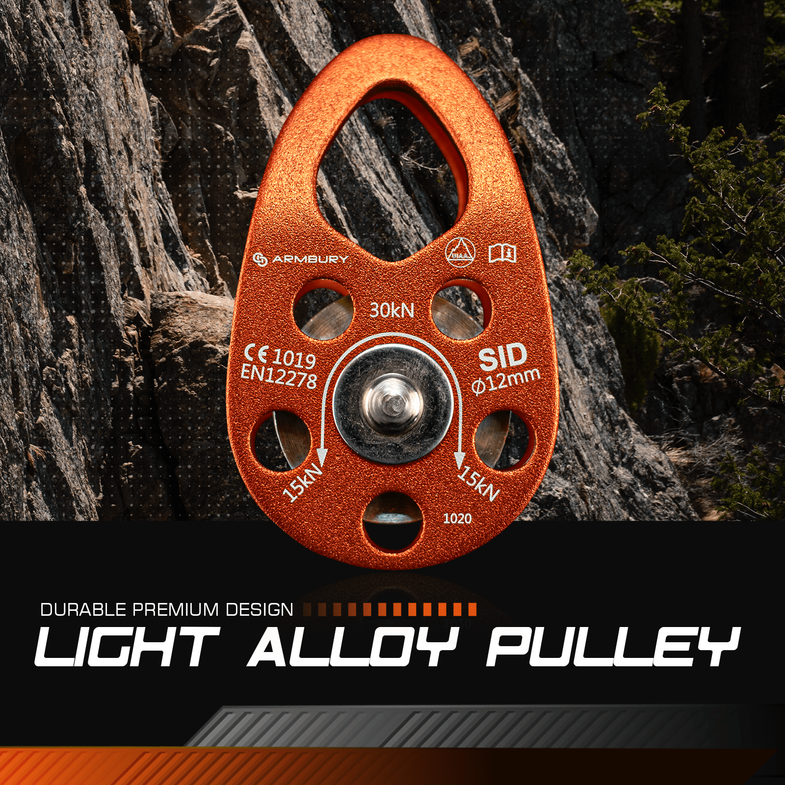44mm x 76mm / Orange ARM-Pull-SidMobileSingle-Orange RopeHub Climbing Gear