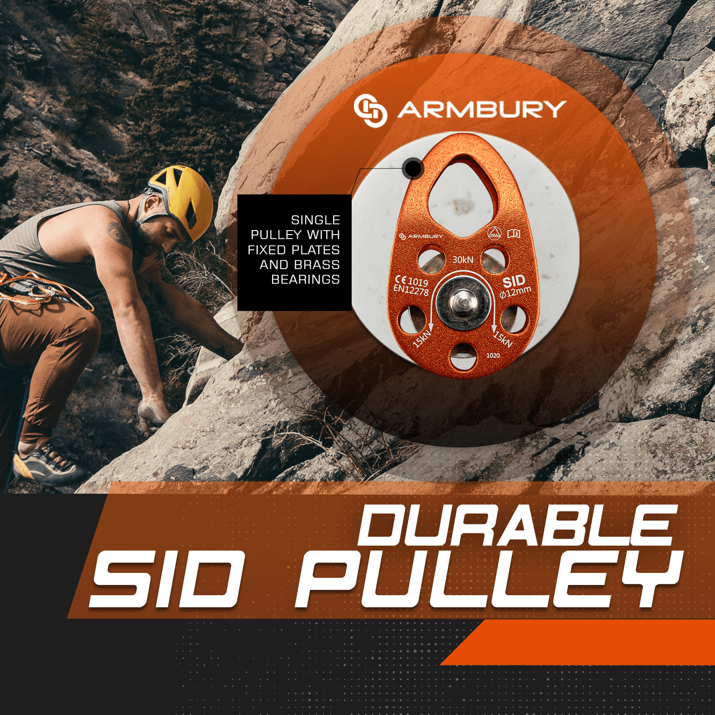44mm x 76mm / Orange ARM-Pull-SidMobileSingle-Orange RopeHub Climbing Gear