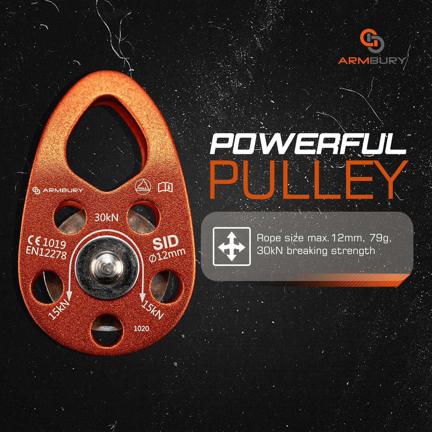 44mm x 76mm / Orange ARM-Pull-SidMobileSingle-Orange RopeHub Climbing Gear