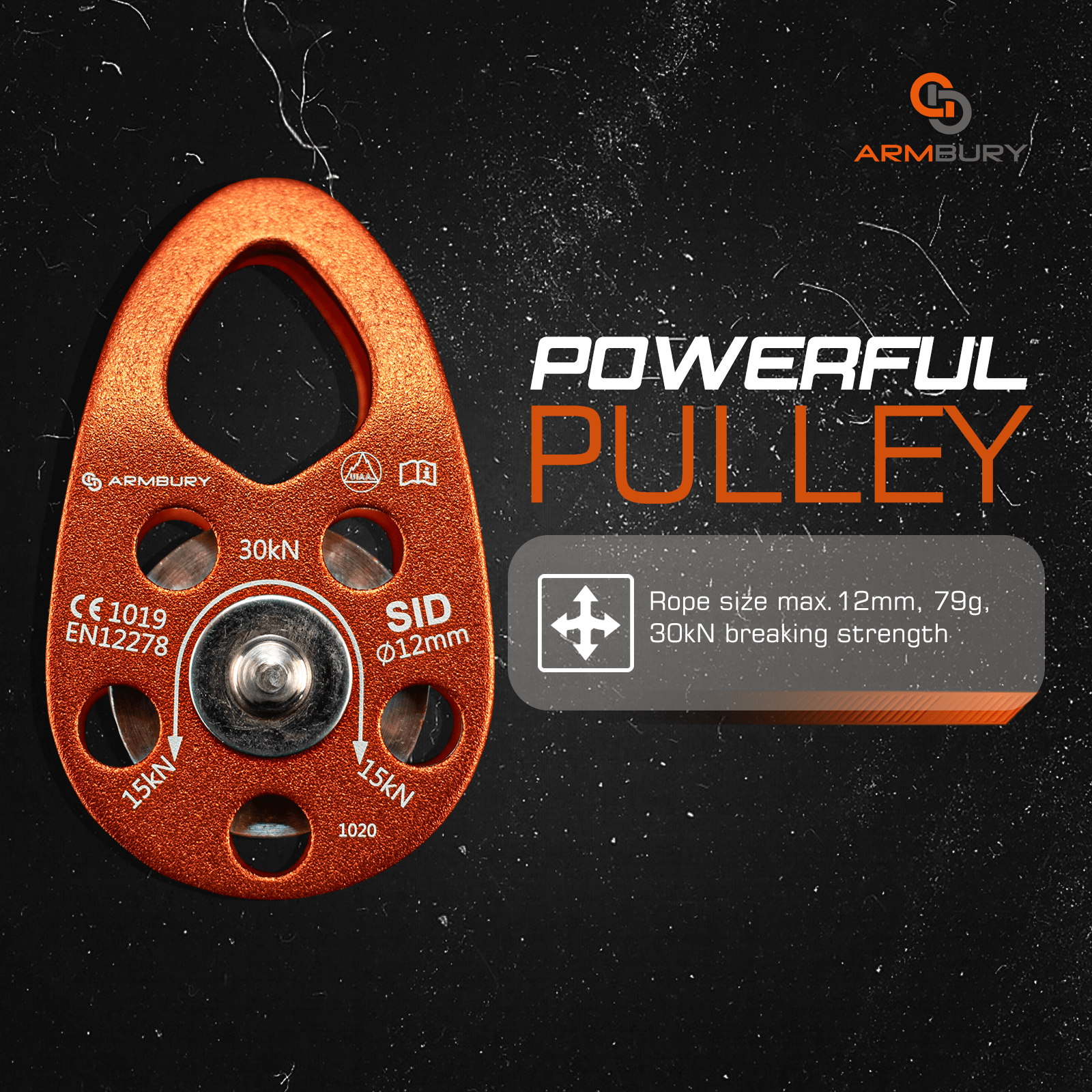 44mm x 76mm / Orange ARM-Pull-SidMobileSingle-Orange RopeHub Climbing Gear