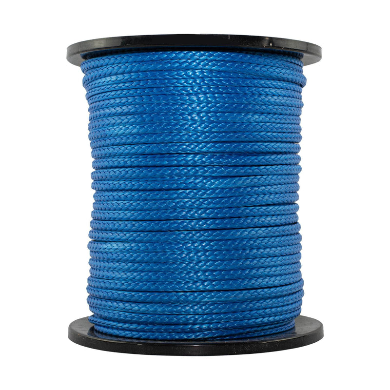 1/4 in (6mm) / 600 ft / Blue SK-AMB-Blue-14x600 RopeHub Hollow Braid Rope