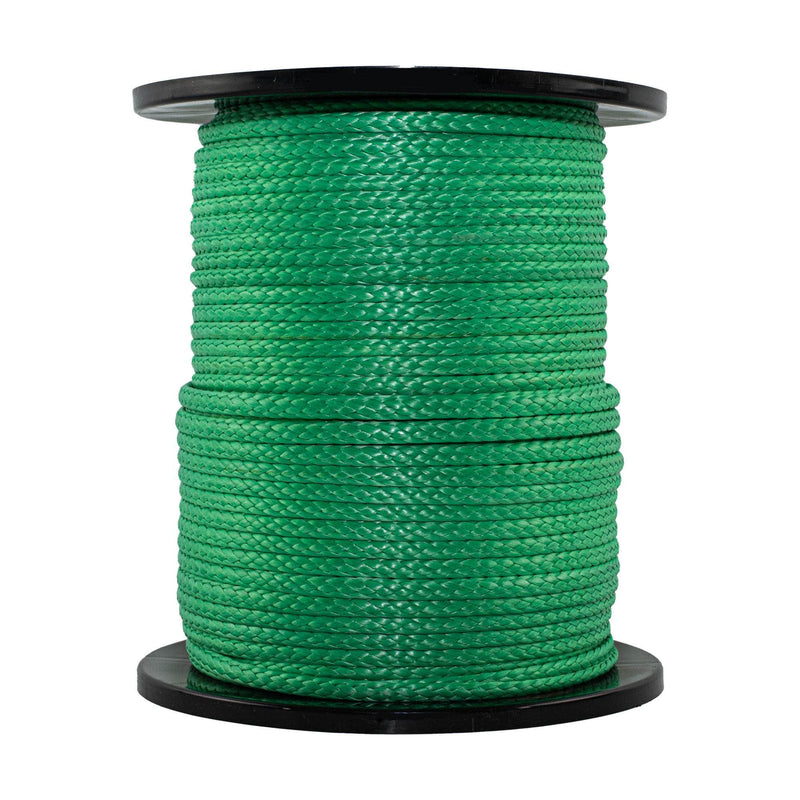 1/4 in (6mm) / 600 ft / Green SK-AMB-Green-14x600 RopeHub Hollow Braid Rope