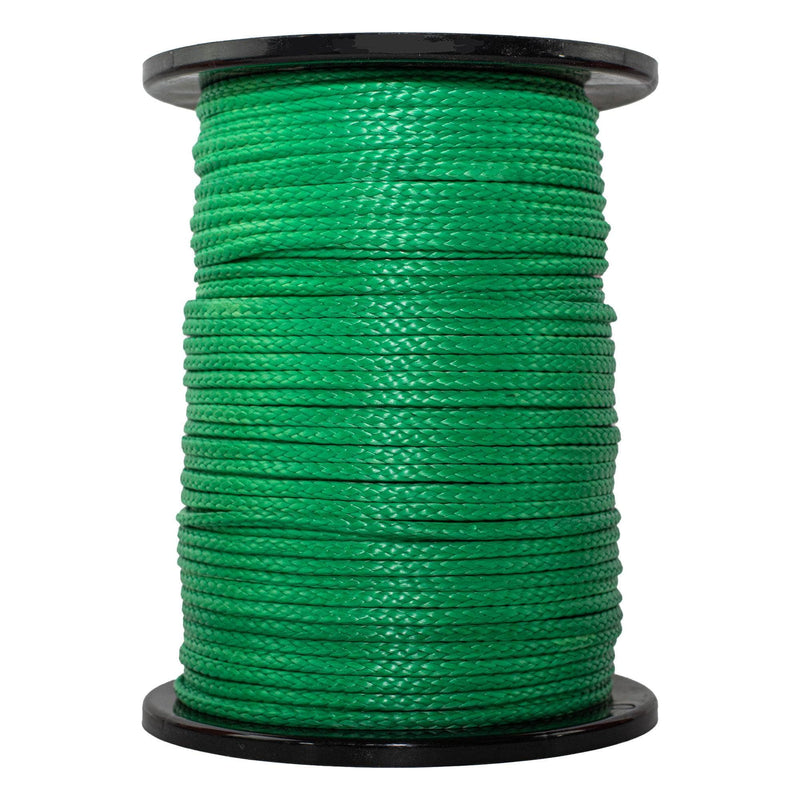 3/16 in (5mm) / 600 ft / Green SK-AMB-Green-316x600 RopeHub Hollow Braid Rope