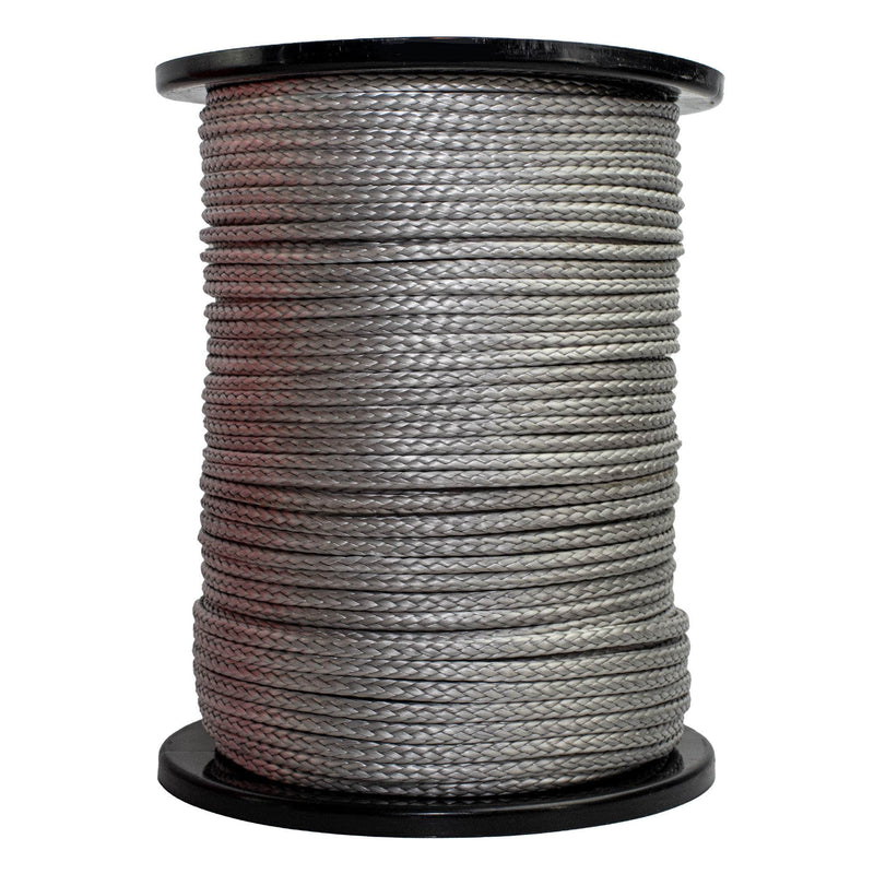 3/16 in (5mm) / 600 ft / Silver SK-AMB-Silver-316x600 RopeHub Hollow Braid Rope