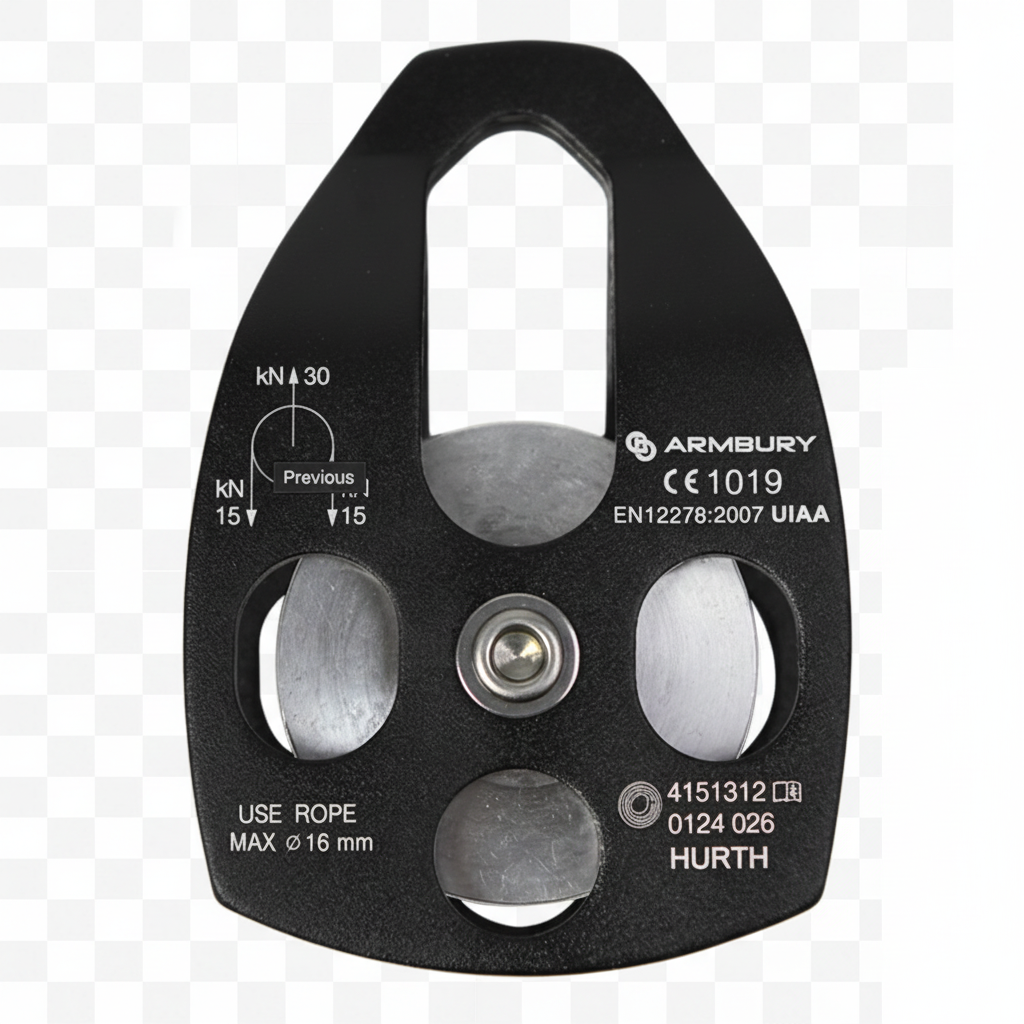 Black Armbury Hurth Pulley - No Background