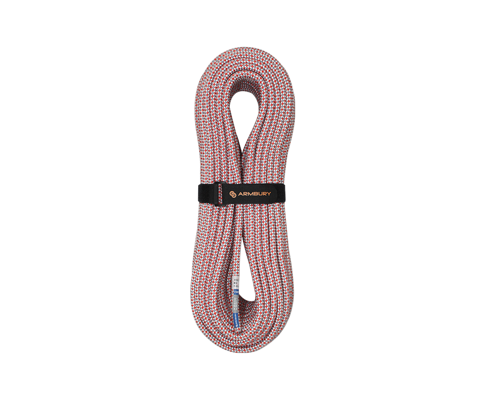 Arbury Static 10.5 mm InterCore rope in Red/White