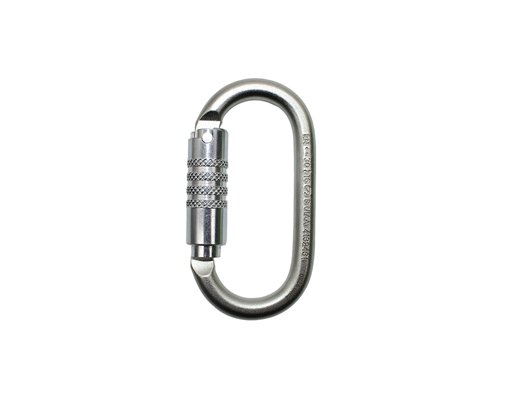 ARMBURY O Steel AG Oval Triple-Lock Carabiner