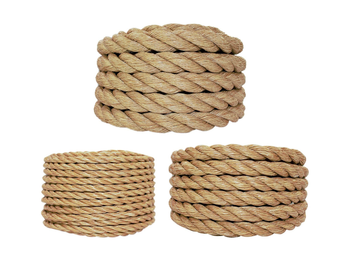 Group composition of twisted ProManila rope coils in three diameters